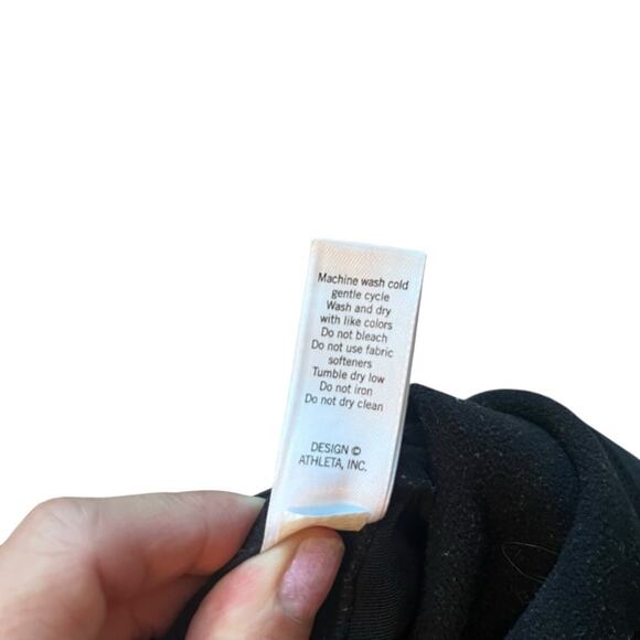 Athleta Wind Warrior Leggings Zip Ankle Full Length Mid Rise Black Small Tall ST - Picture 10 of 12